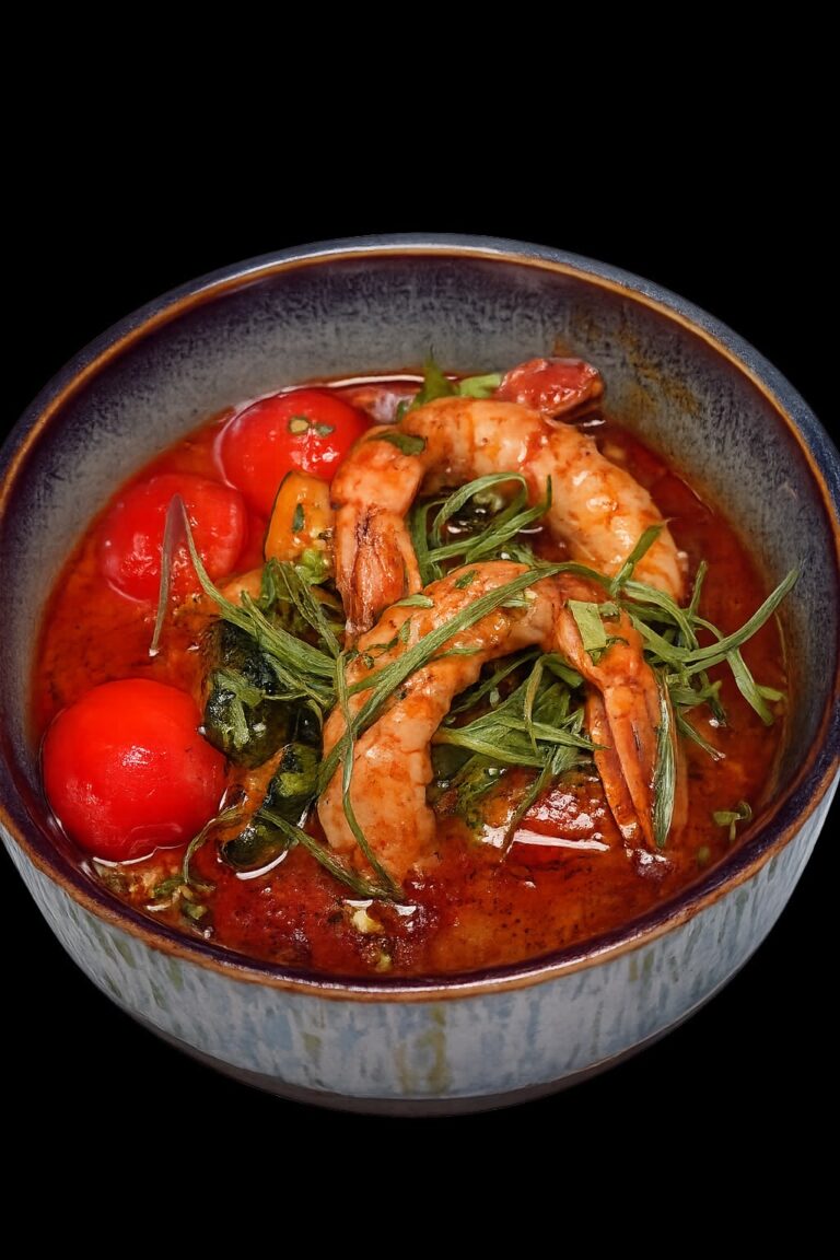 Curri rojo de gambones