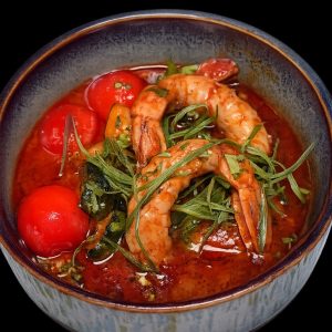 Curri rojo de gambones